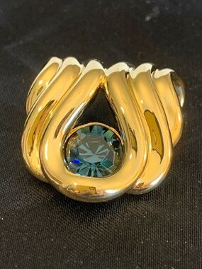 Nolan Miller Gold-Tone Pendant with Teal Crystal/Stone